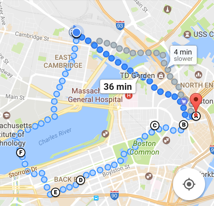 Part of the 13 miles of walking I did in Boston on Friday