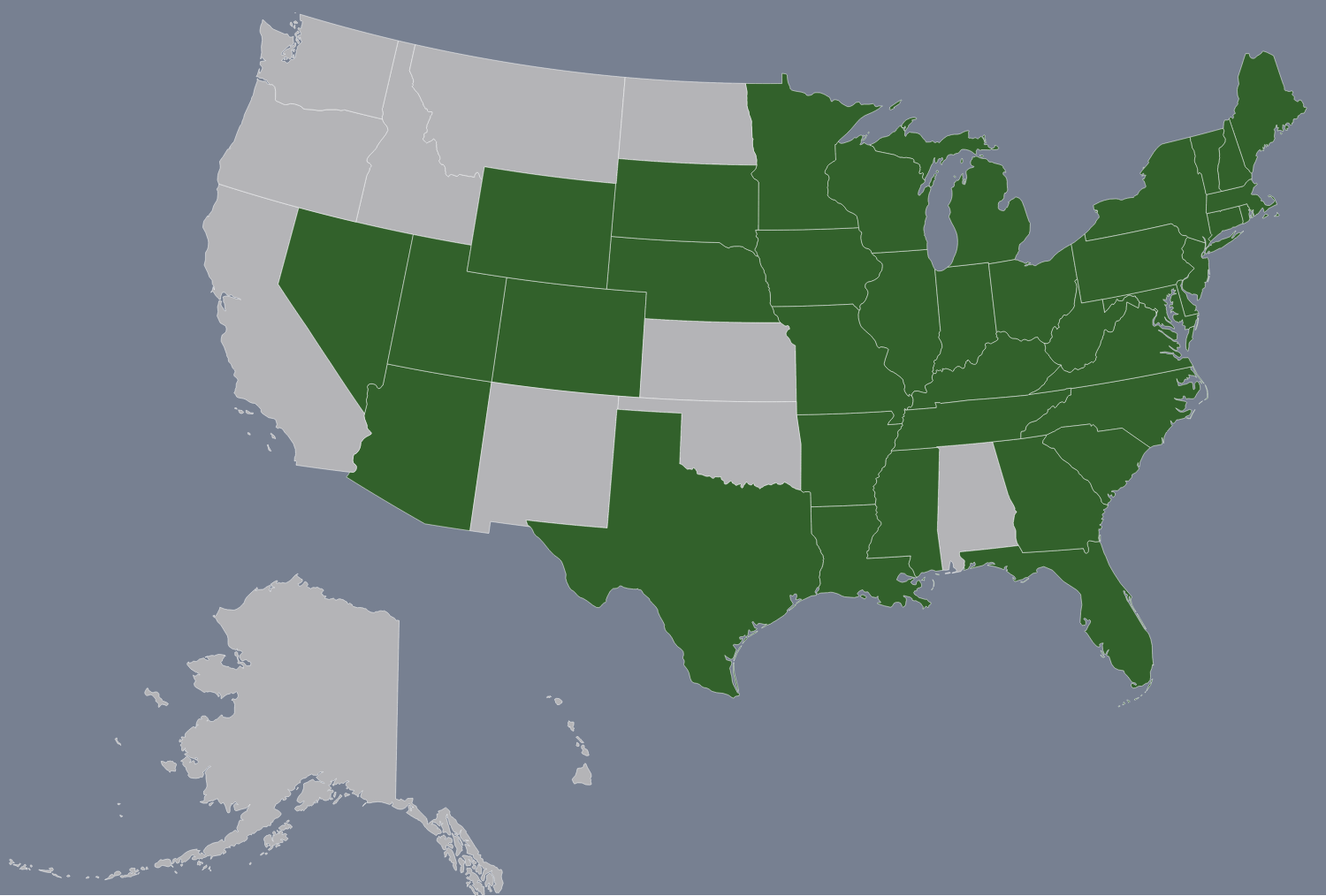 Map of the U.S. States I've been to thus far