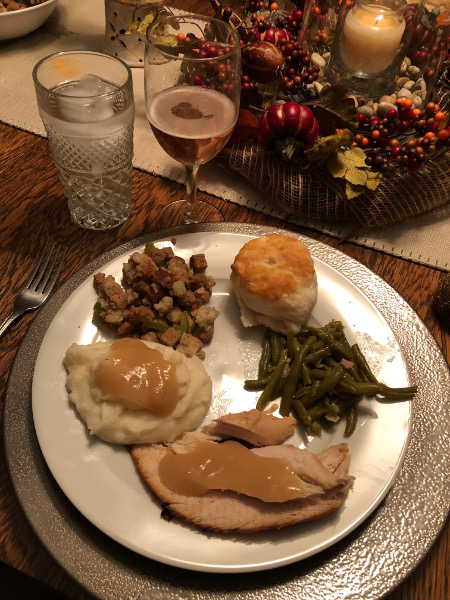 A wonderful plate of my Thanksgiving favorites.
